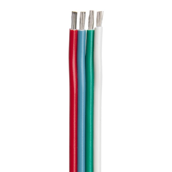 Primary Wire, Marine, 16 AWG, 4C C, Green, Vinyl, Stranded, 600V, 100 ft.
